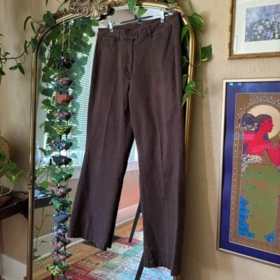Pantalones Pantalón Vintage Woolrich Espresso Marrón Para Mujer 12 Capri Indie Retro Foto 1 de 4