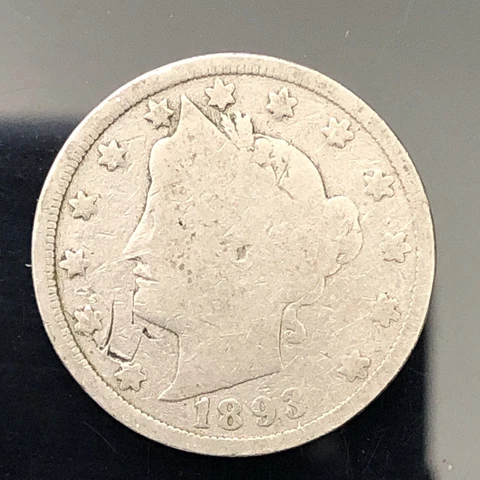 1893 Liberty / V Nickel - Circulated Cover