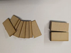 Forme artigianali Laserkris 25x basi Wargaming rettangolari 3 mm spesse 60 mm x 30 mm - Foto 1 di 2