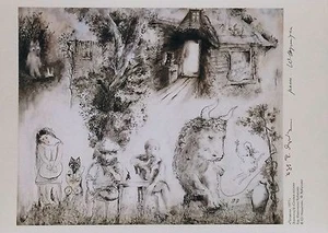 Tale of Tales Norstein's / Norshteyn handsignierter hochwertiger Druck (Mittag) - Bild 1 von 2