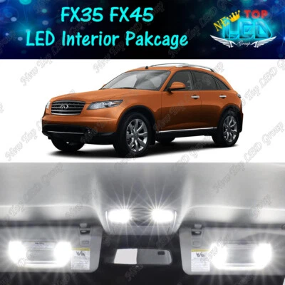 Kit de equipamiento interior de luces LED blancas para Infiniti FX35 FX45 2003-2008 Foto 1 de 4