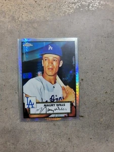 2021 Topps Chrome Platinum Anniversary Maury Wills #693 Refractor - Picture 1 of 2