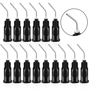 300 Pieces 20 Gauge Bent Dispensing Tips Black Blunt Tip Dispensing Needles Dent - Picture 1 of 12