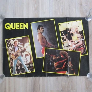 Queen Freddie Mercury 1979 Group Fold-Out Poster Band Print (UK) - Imagen 1 de 3
