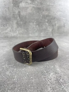 Dolce Gabbana Vintge Brown Leather Y2K Logo Belt Made In Italy - Picture 1 of 9