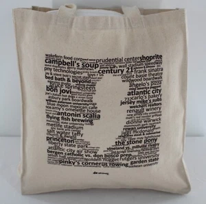 Best of New Jersey Tote Bag Tela 13,5" X 14,5" Tasselli Laterali e Fondo - Foto 1 di 4