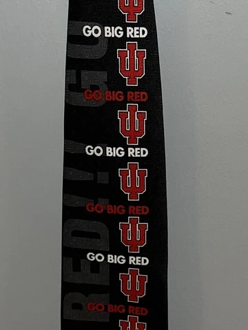 Indiana Hoosiers IU Basketball Go Big Red Ralph Marlin Super Fan Neck Tie Cover
