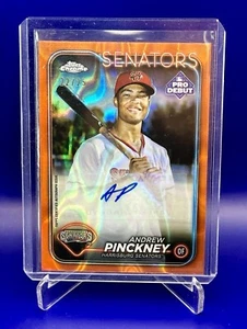 2024 TOPPS PRO DEBUTTO CROMO ANDREW PINCKNEY RIFRATTORE LAVA ARANCIONE AUTOMATICO /25  - Foto 1 di 2