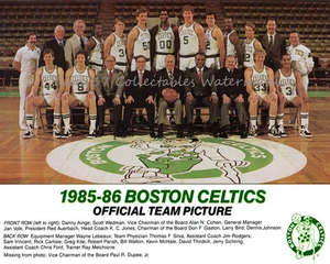 1985-86 BOSTON CELTICS BASKETBALL TEAM 8X10 PHOTO BIRD MCHALE PARISH  - Picture 1 of 1