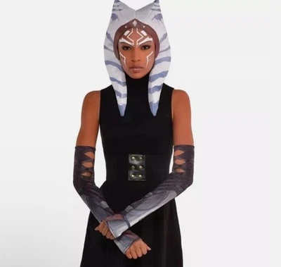 Star Wars The Mandalorian Ahsoka Costume Kit Headpiece Sleeves Halloween NEW - Image 1 of 4