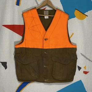 C.c. Filson Upland Jagdweste Herren M Blaze Orange gewachst 631B RAR Vintage USA - Bild 1 von 20