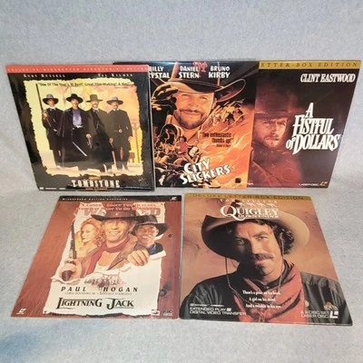 Laserdisc Lot! 5 Western Comedy Movies Fistful Of Dollars Tombstone Val Kilmer - Image 1 of 4