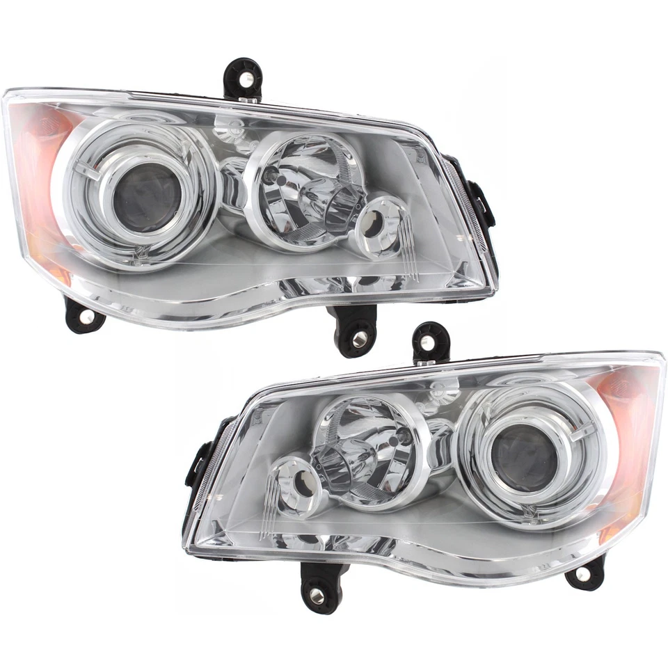 HID Headlight Set For 2008-2016 Chrysler Town & Country Left & Right Pair - Imagem 1 de 4