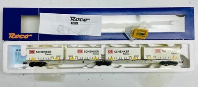 ROCO 76916 AAE Sggmrs Articulated Container Wagon DB Schenker Transa Swap Bodies - Image 1 of 4