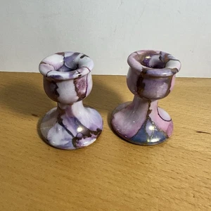 Portacandele porcellana Maine di S Designs oro rosa viola quercia iridescente - Foto 1 di 6