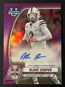 2024 Bowman U Chrome Blake Shapen /150 Auto Fuschia Refractor Mississippi State - Picture 1 of 3