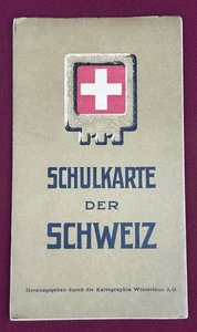 Alte Schulkarte der Schweiz Landkarte Topograph - Kartographia Winterthur A.G. - Bild 1 von 9