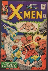 X-Men 15 (1965) - Origin of the Beast and 1st Appearance of Master Mold! - Picture 1 of 2