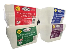 Heavy Duty Clear Plastic Quality Containers Tubs + Lids Microwave Food Takeaway - Picture 1 of 6