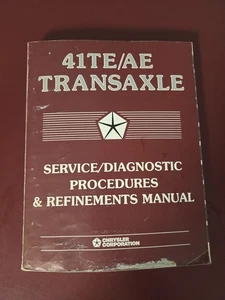 1996 CHRYSLER 41TE/ AE TRANSAXLE SERVICE DIAGNOSTIC PROCEDURES GUIDE MANUAL BOOK - Picture 1 of 4