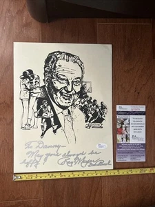 "FOTO JSA RAY MEYER DEPAUL COACH AUTÉNTICA DE COLECCIÓN AUTOGRAFIADA 8,5 X 11""" - Imagen 1 de 4