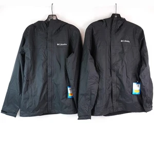 Columbia Watertight II Full-Zip Rain Jacket In Black - Men's Size Small Lot of 2 - Picture 1 of 8