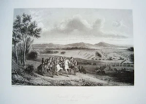 Seneffe Battle of Seneffe Belgien echter alter Kupferstich 1820 - Bild 1 von 1