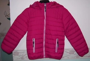 Girls Maddie & Michelle Fuchsia Pink Hooded Winter Jacket Sz 16 - Picture 1 of 2