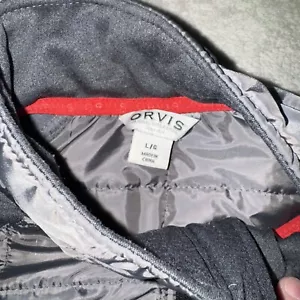 ORVIS CLASSIC COLLECTION QUILTED FULL ZIP LONG SLEEVE JACKET - Gray Mens Large - Picture 1 of 6