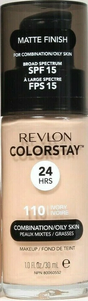 1 Ct Revlon 1 Oz Colorstay 110 Ivory SPF 15 Combination Oily Skin 24hr Makeup - Image 1 of 1