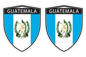 Guatemala flag window car shield vinyl decal bumper sticker x2 SH022 - Imagen 1 de 4