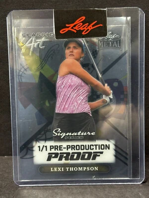 2024 Leaf Signature CLEAR Pre-Production Proof LEXI THOMPSON Golfer LPGA 1/1 - Image 1 of 2