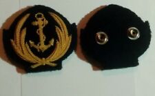 Macaron de casquette ou tricorne officier - Marine Nationale - Bon état 