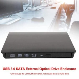 Boîtier de lecteur optique lecteur DVD CD-ROM RW externe USB 3.0 SATA (noir) - Photo 1/7