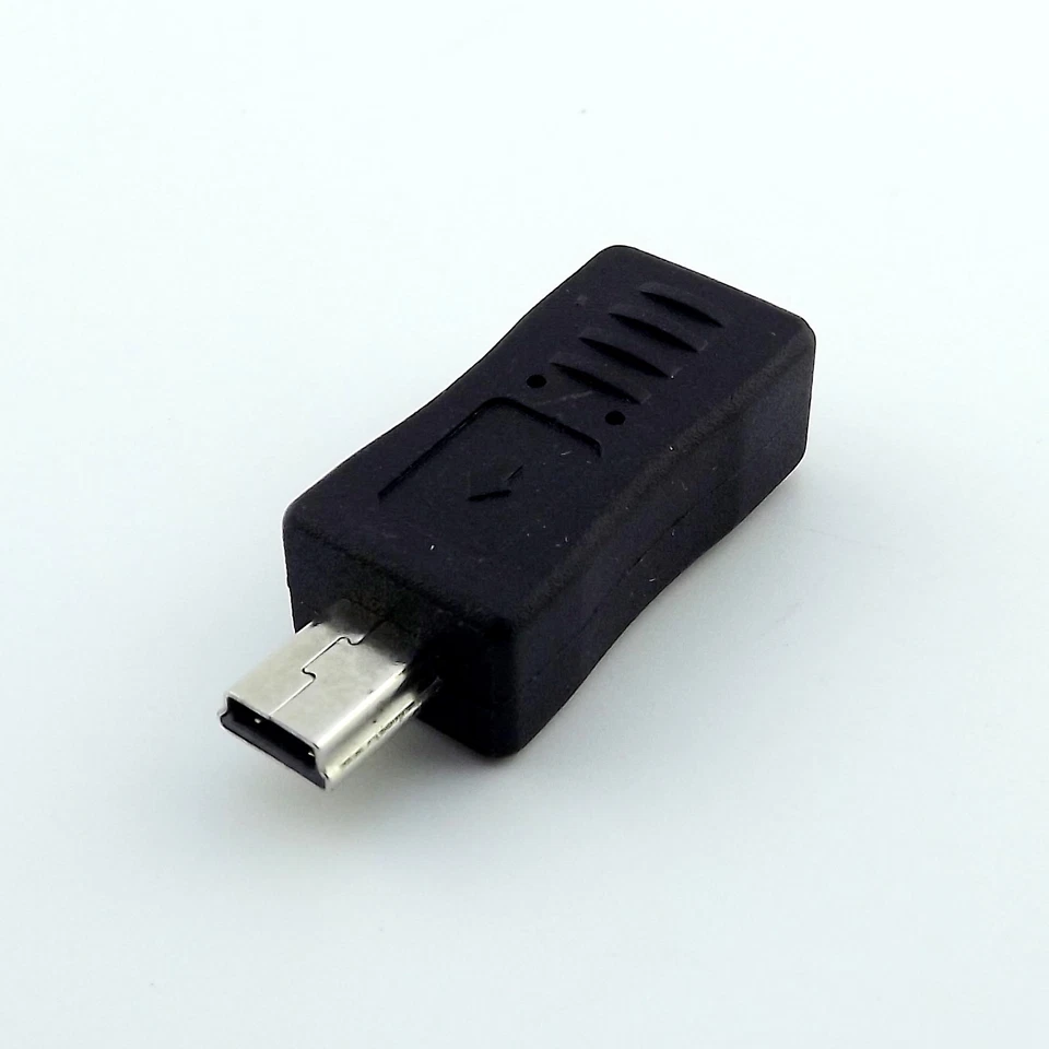 Mini 5 Pin Male Plug USB To Micro 5 Pin USB Female Converter Adapter Connector - Image 1 of 4