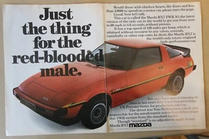 Original magazine advert MAZDA RX7 TWR frame-ready wall-art - Picture 1 of 1