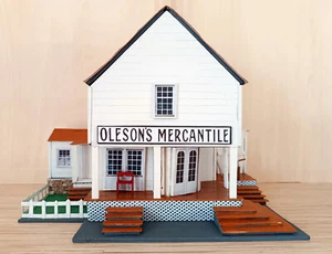 Oleson's Mercantile Diorama - Little House on the Prairie Miniature - Foto 1 di 10