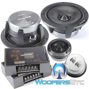 ALPINE HDZ-65CS SLIM 6.5" 300W CARBON COMPONENT SPEAKERS TWEETERS CROSSOVERS NEW - Picture 1 of 7