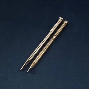 Tiffany & Co. Sterling & Stainless Ballpoint Pen Pair w/ Pouch - Free Ship USA - Picture 1 of 8