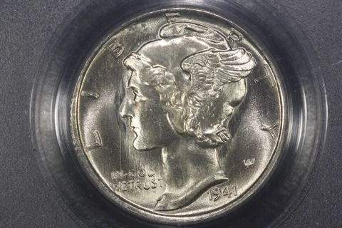 1941-S Mercury Dime, PCGS MS-66 Cover