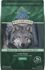 Blue Buffalo Wilderness Adult Duck & Wholesome Grains Dry Dog Food, 24 lb bag - Picture 1 of 8