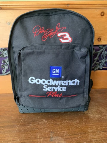 Vintage NASCAR Dale Earnhardt 3 GM Goodwrench Backpack A.D.S. Sports Cover