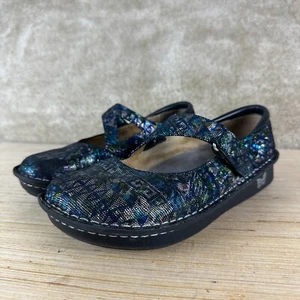 Alegria Paloma Rave on The Nile Mary Janes 6.5 37 Blue Multicolor Metallic - Picture 1 of 10