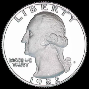 1982 S Washington Quarter Gem Deep Cameo Clad PROOF US Mint Coin  - Picture 1 of 3