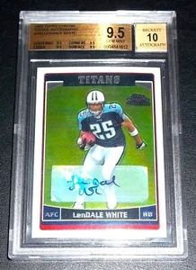 BGS 9.5 10 Autograph Rc Lendale White Auto 2006 Topps Chrome #230 Rookie Signed - Bild 1 von 2