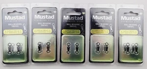 10pcs Mustad Ball Bearing Fishing Tackle Swivel Stainless Steel #4 275 lbs Black - Picture 1 of 6
