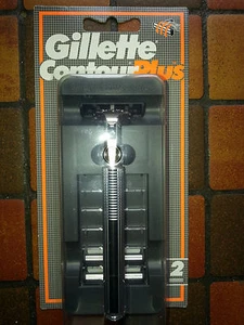 Vintage Rasierer Rasierer GILLETTE CONTOUR PLUS METAL atra vector razor shaver - Bild 1 von 5