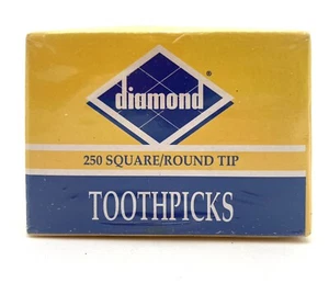 Palillos de dientes Diamond 250 punta cuadrada/redonda (paquete de 2) en total (500 unidades) - Imagen 1 de 6