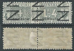 1923 SOMALIA PACCHI POSTALI 4 LIRE DEMONETIZZATO MH * - D7 - Picture 1 of 1