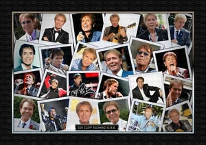 CLIFF RICHARD - SIGNED ORIGINAL A4 PHOTO PRINT MEMORABILIA - Foto 1 di 5